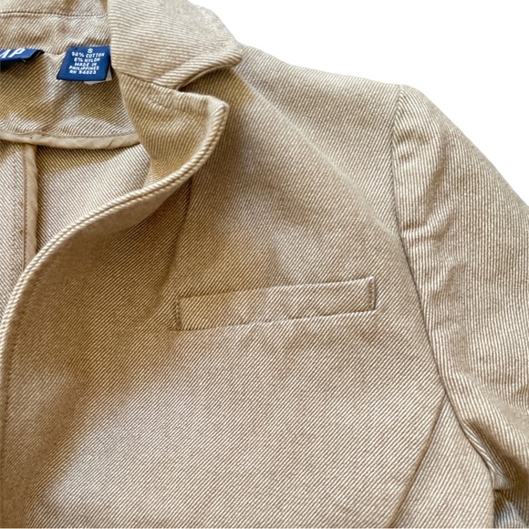 GAP fitted cotton blend jacket In beige / tan, long sleeve tailored, size: S - Picture 2 of 7